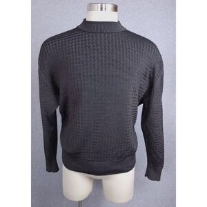 Baracuta Mens Brown Rayon Cotton Mock Neck Sweater Large